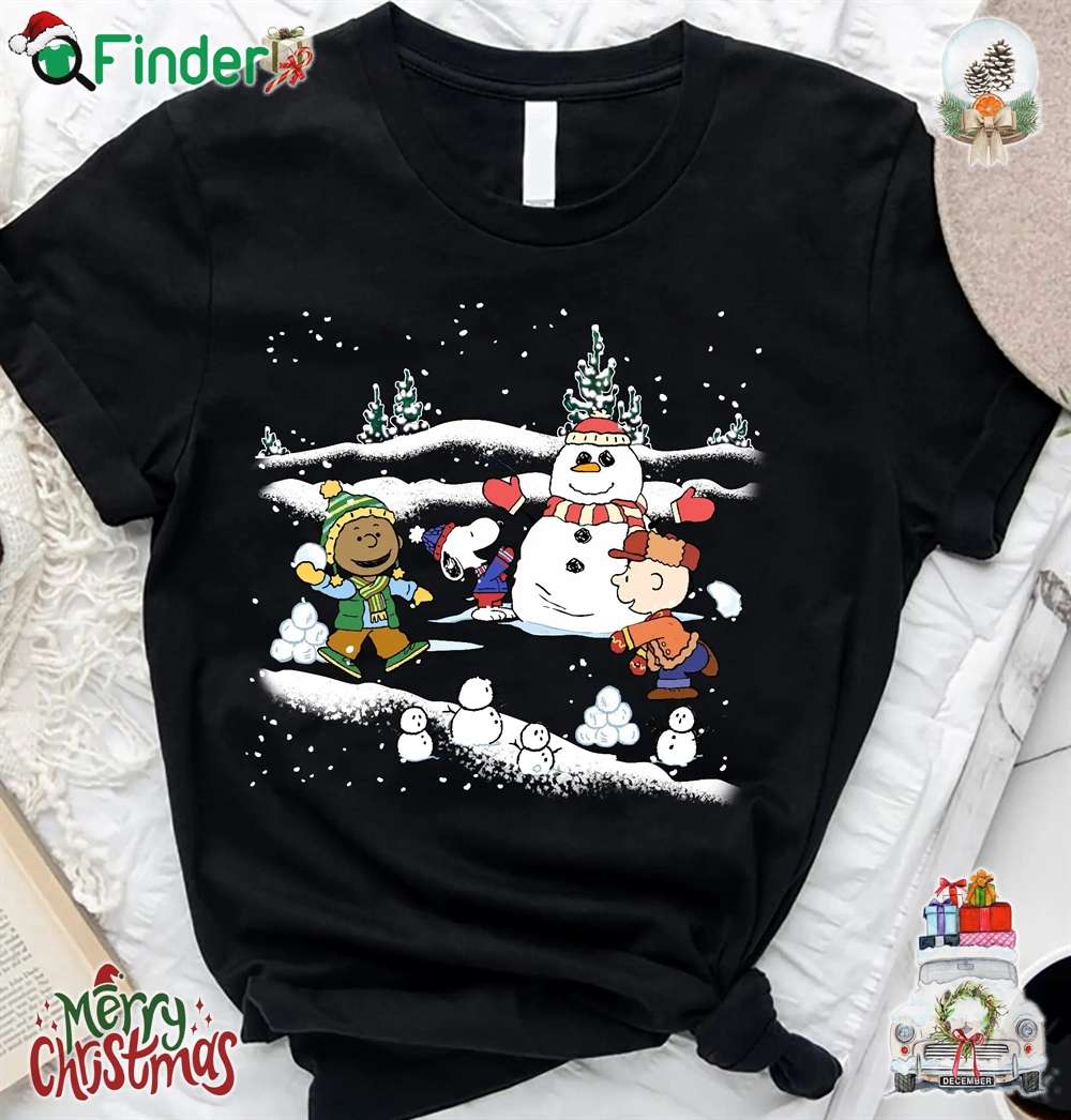 Snoopy Christmas Snowman Unisex T shirt Snoopy Christmas Snowman Unisex T-shirt