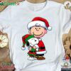 Snoopy Charlie Brown Wood Peanuts Christmas Funny Xmas T-shirt