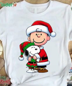 Snoopy Charlie Brown Wood Peanuts Christmas Funny Xmas T-shirt