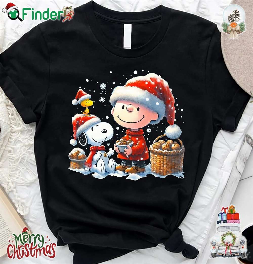 Snoopy Christmas And Woodstock T shirt Snoopy Christmas And Woodstock T-shirt