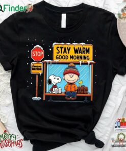Snoopy Christmas Stay Warm Good Morning Unisex T-shirt