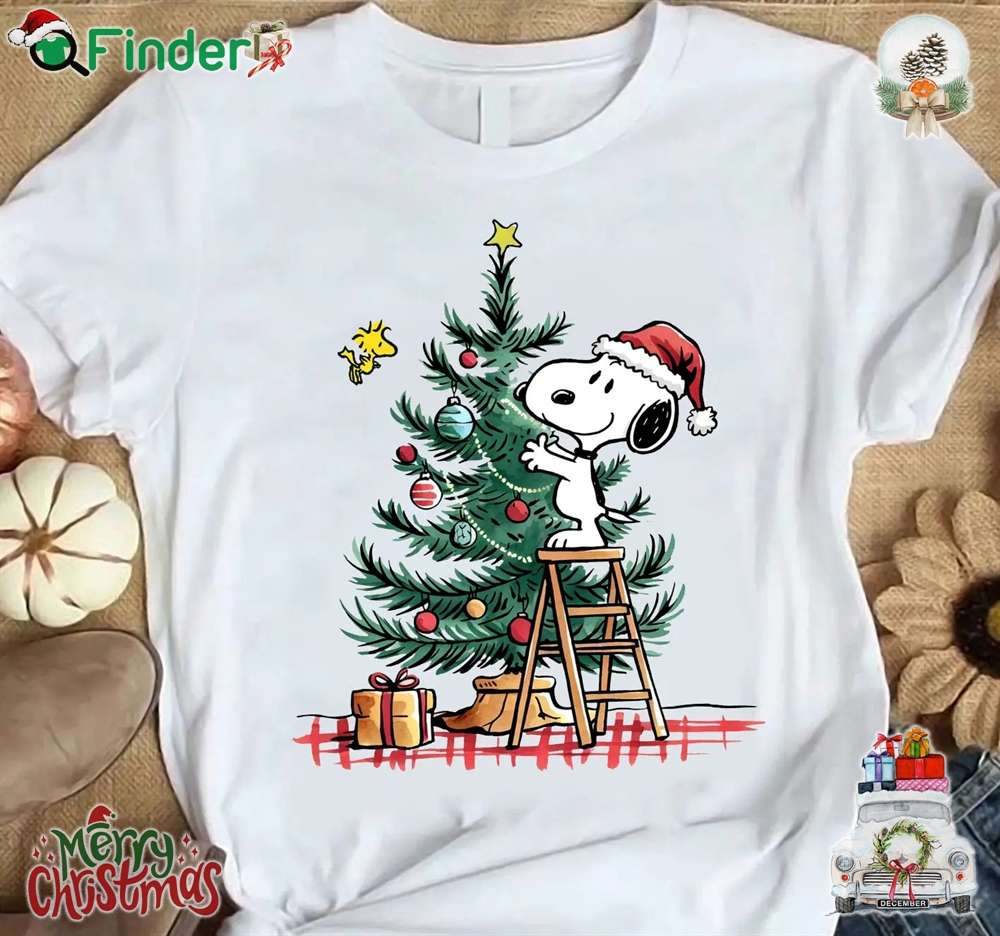 Cute Christmas Snoopy unisex T shirt Cute Christmas Snoopy-unisex T-shirt