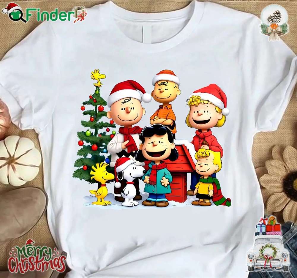 Snoopy Christmas And Woodstock Family T shirt Snoopy Christmas And Woodstock Family T-shirt
