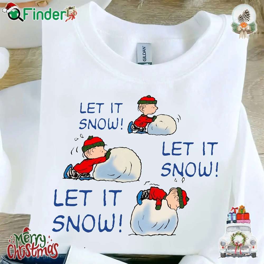 Snoopy Christmas Let It Snow Unisex T shirt Snoopy Christmas Let It Snow Unisex T-shirt
