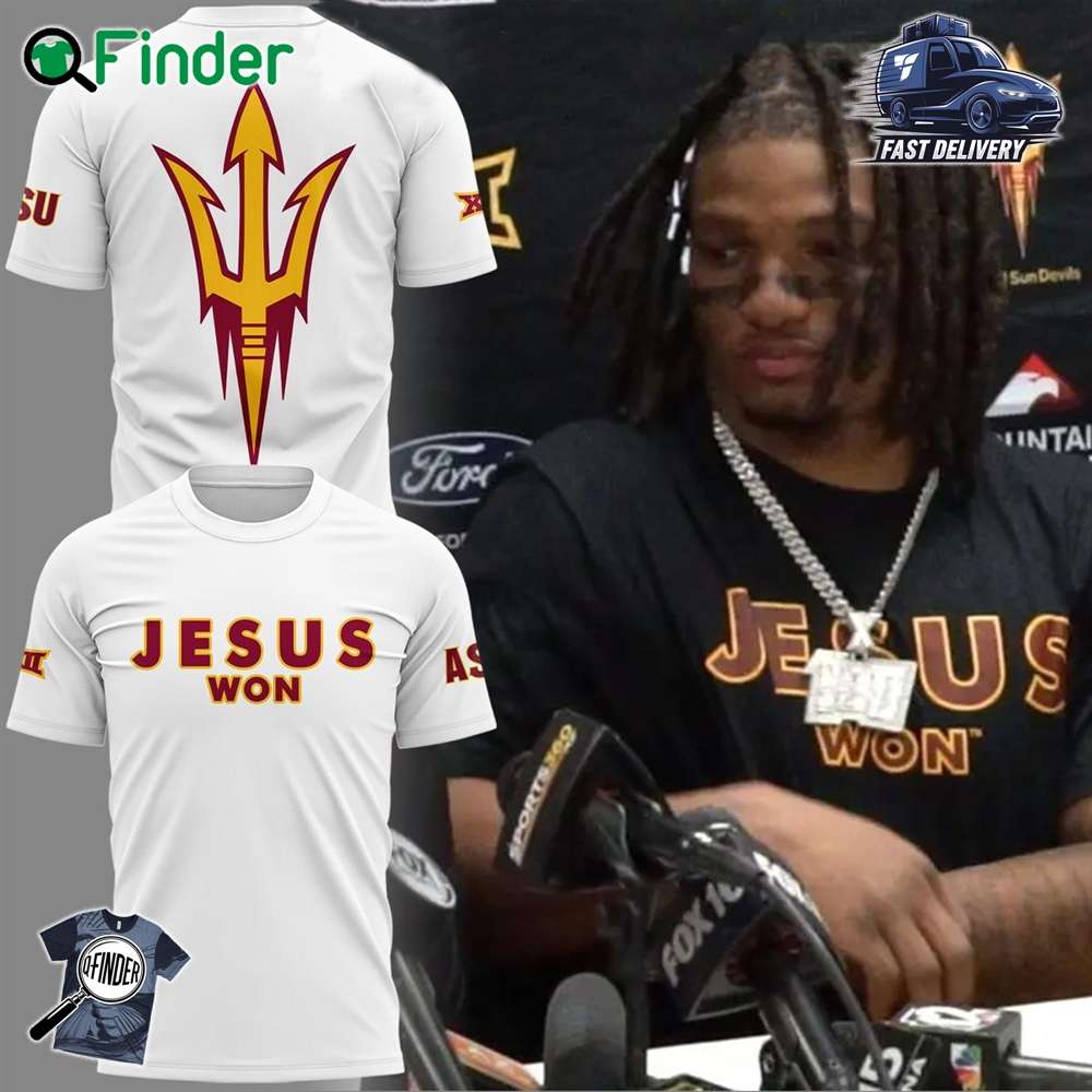 Arizona State Sun Devils Jesus Won Full White 2024 Hoodie T shirt Arizona State Sun Devils Jesus Won Full White 2024 Hoodie T-shirt