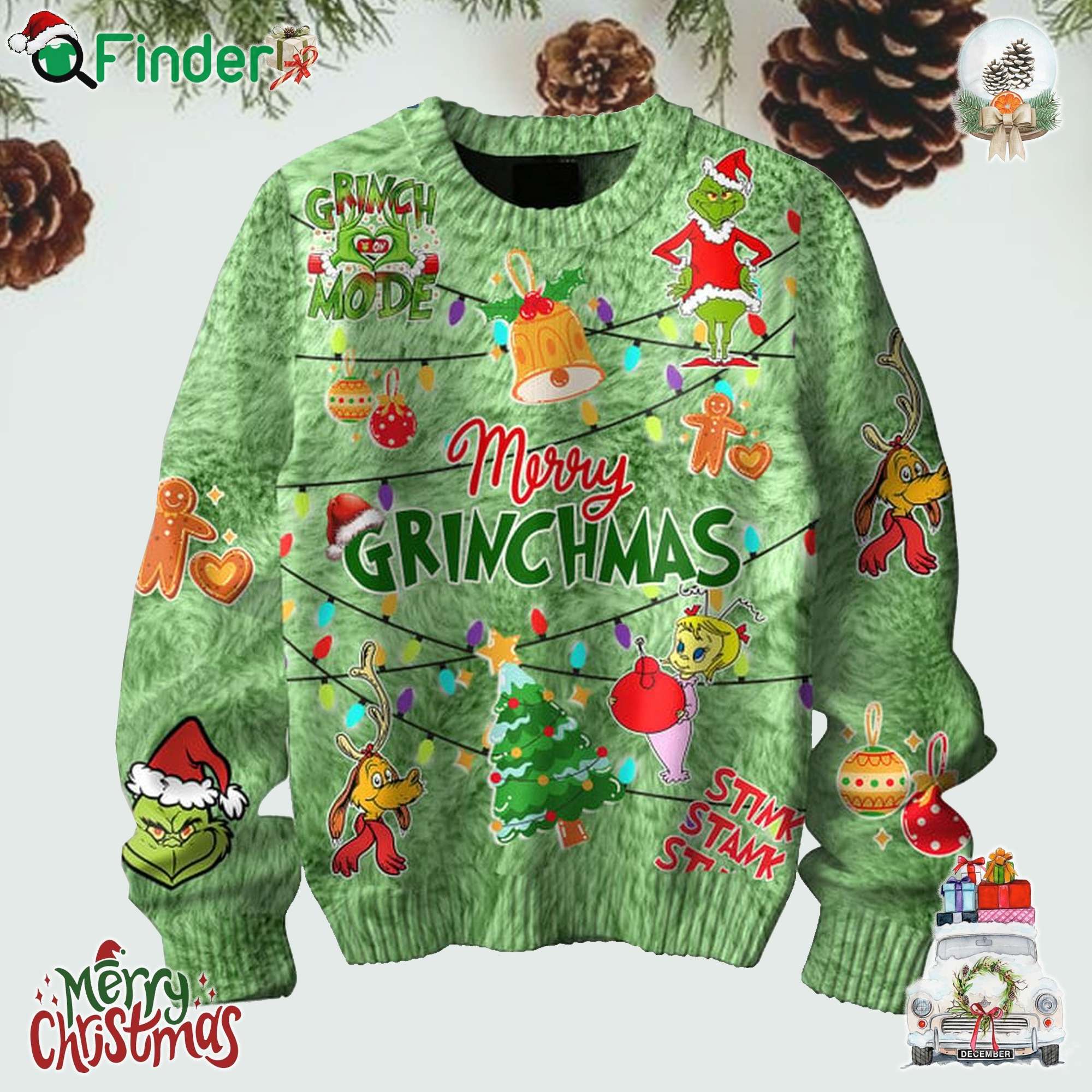 The Grinch Merry Grinchmas 2024 Fan Christmas Ugly Sweater The Grinch Merry Grinchmas 2024 Fan Christmas Ugly Sweater