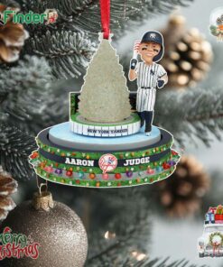 Aaron Judge New York Yankees Christmas Tree Skating Rink Ornament