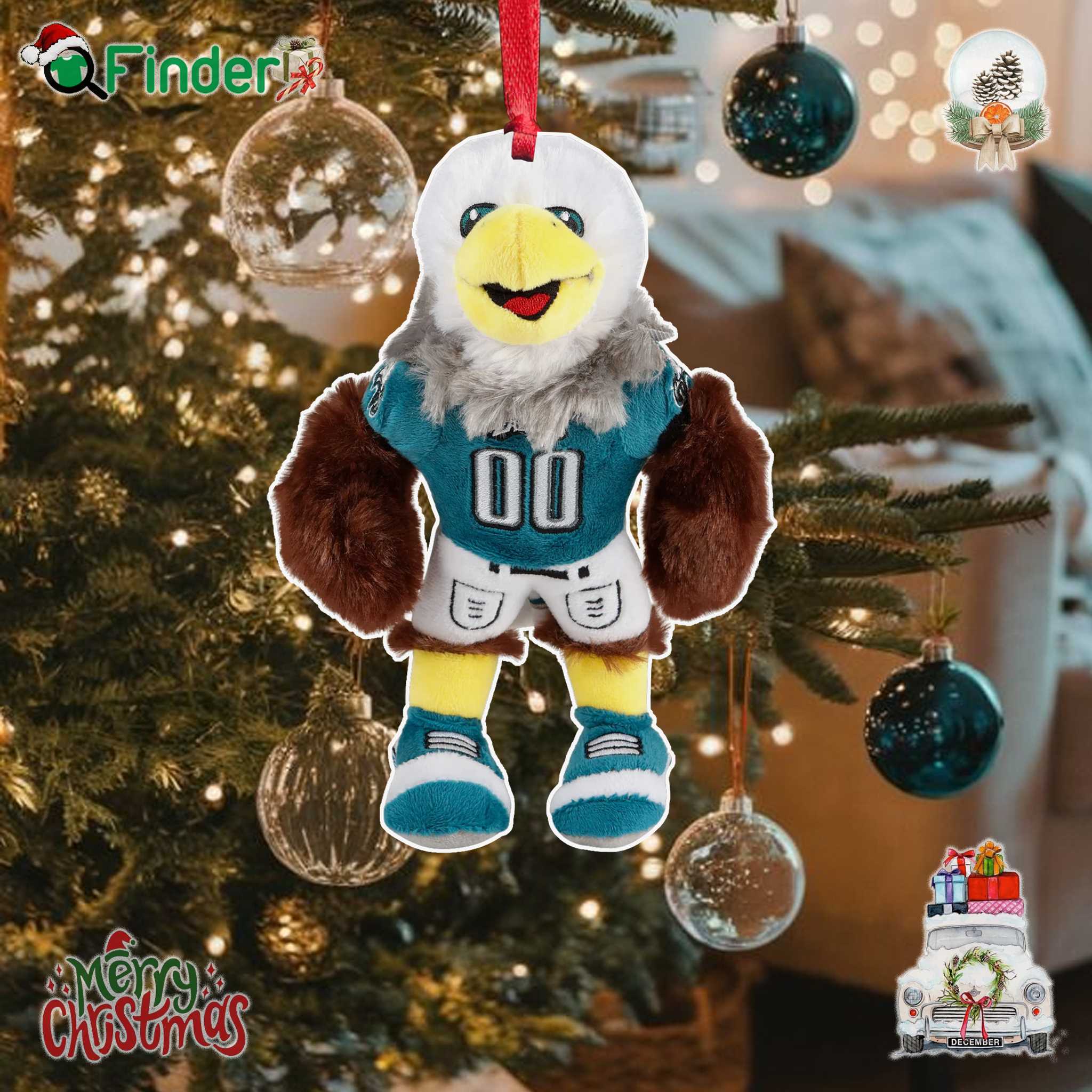Swoop Philadelphia Eagles Small Plush Mascot Ornament Swoop Philadelphia Eagles Small Plush Mascot Ornament