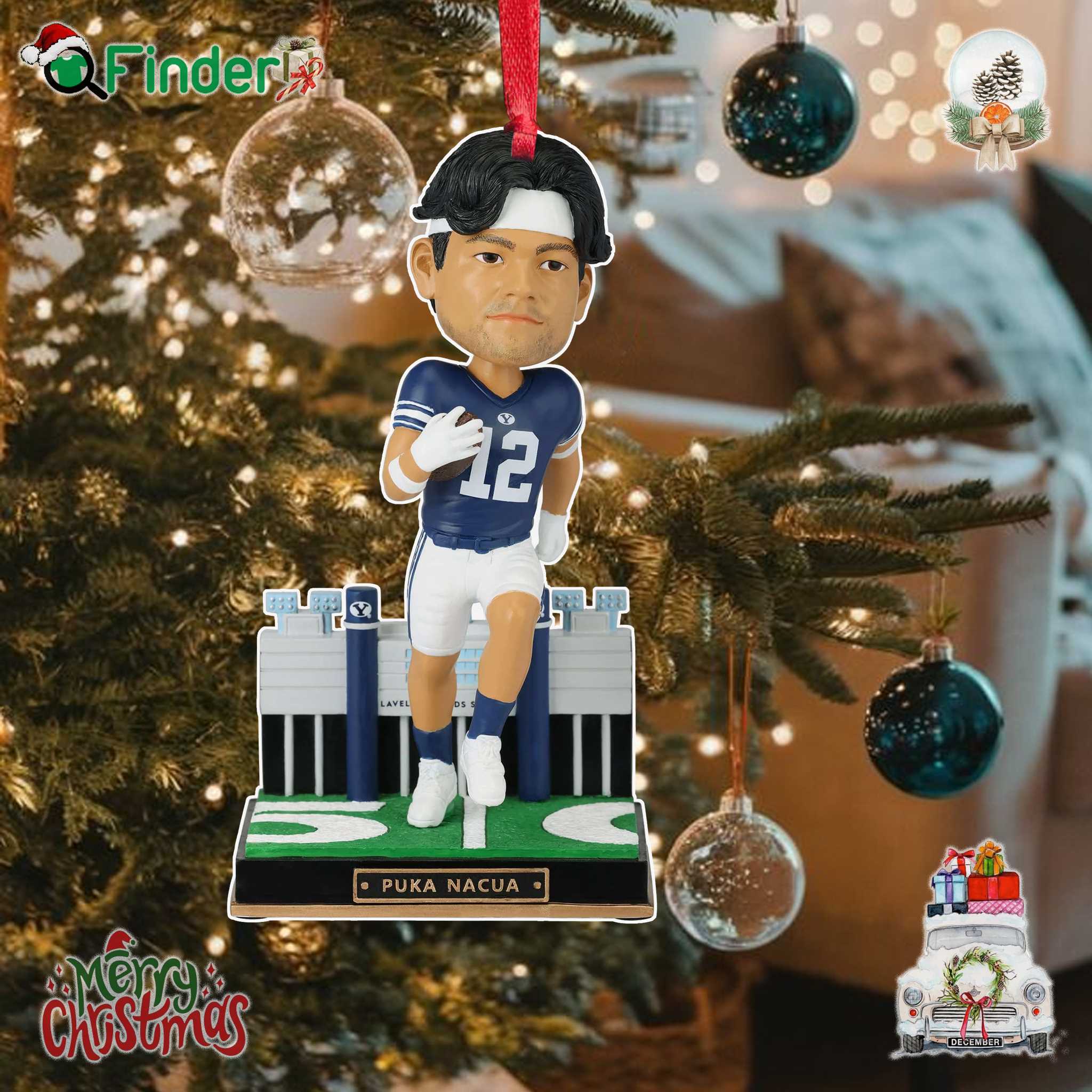 Puka Nacua Byu Cougars Gates Series Ornament Puka Nacua Byu Cougars Gates Series Ornament