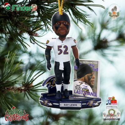 Ray Lewis Baltimore Ravens Valiant Last Stand Sports Illustrated Cover Ornament Xmas