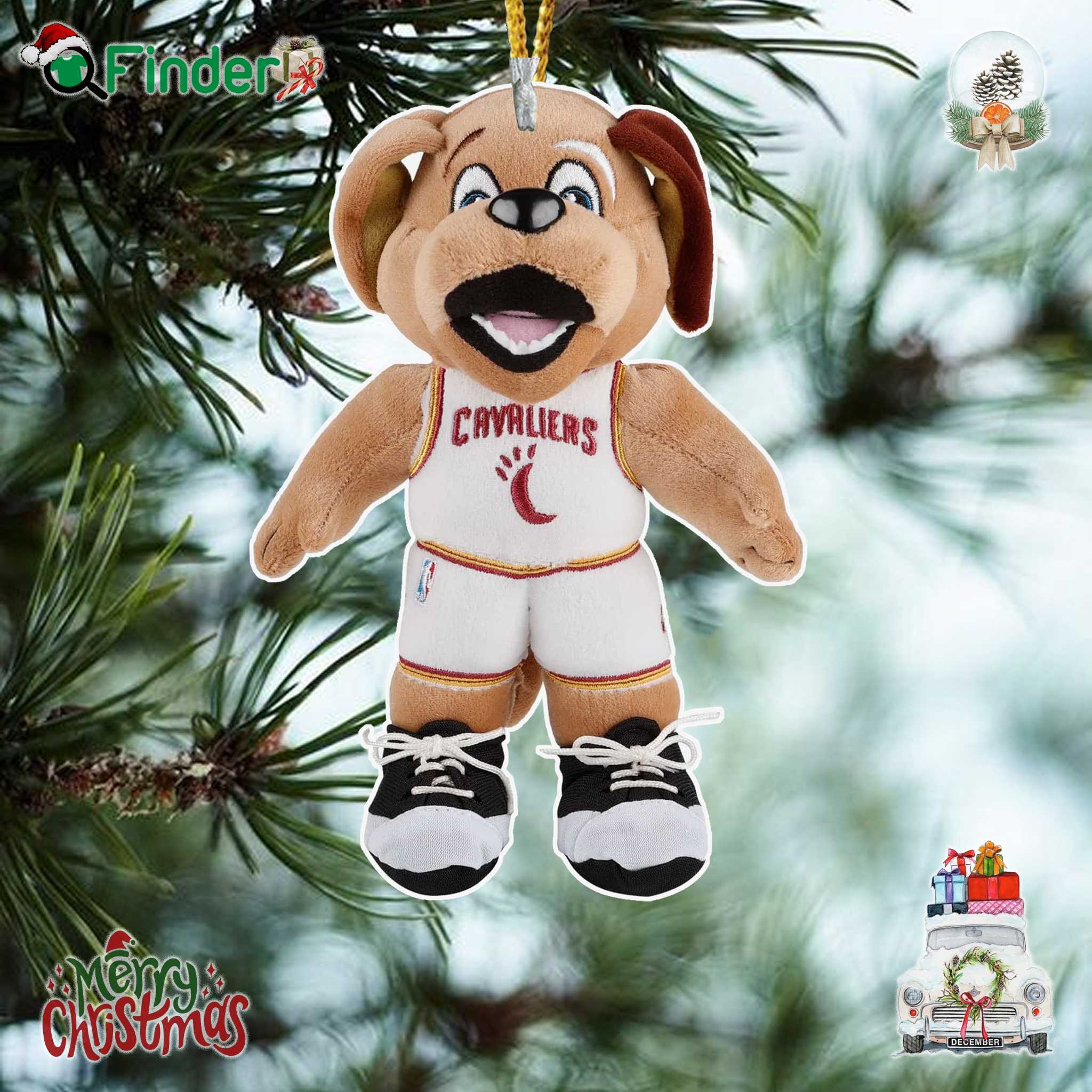 Moondog Cleveland Cavaliers Small Plush Mascot Ornament Moondog Cleveland Cavaliers Small Plush Mascot Ornament
