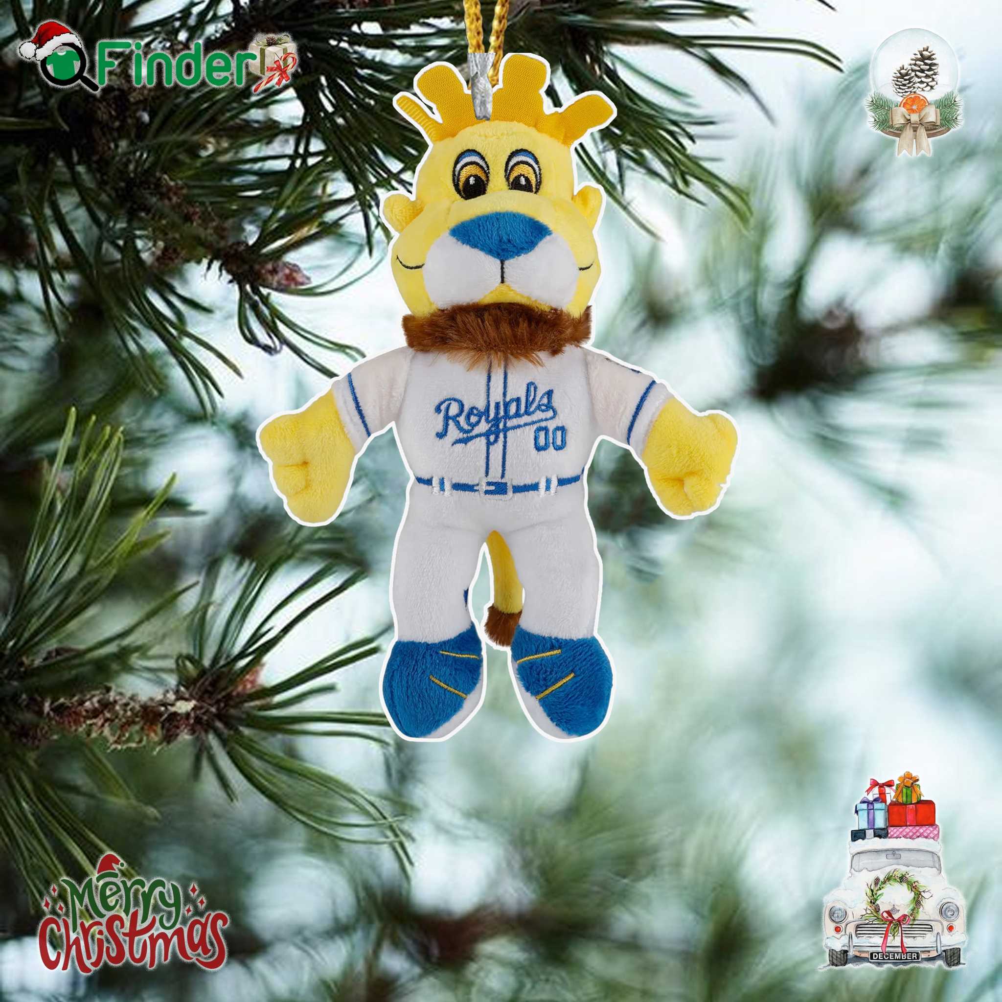 Sluggerrr Kansas City Royals Small Plush Mascot Ornament Sluggerrr Kansas City Royals Small Plush Mascot Ornament