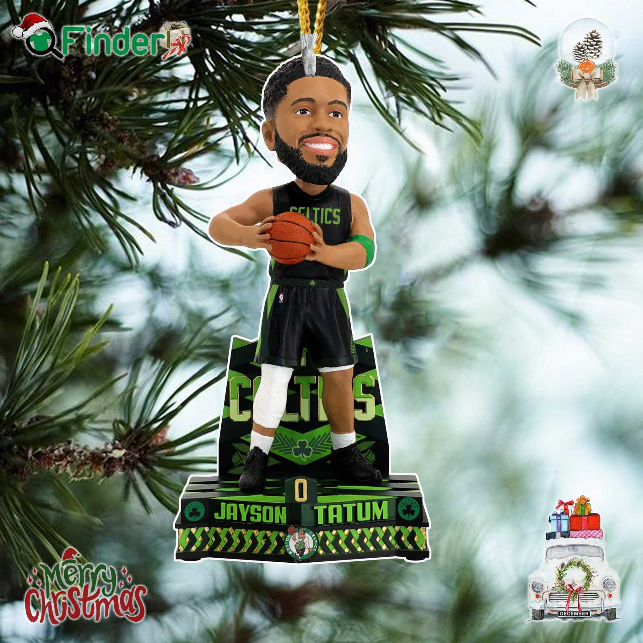 Jayson Tatum Boston Celtics 2025 City Jersey Ornament Jayson Tatum Boston Celtics 2025 City Jersey Ornament