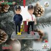 Bo Schembechler And Woody Hayes Michigan Wolverines And Ohio State Buckeyes Dual Xmas Ornament