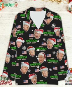 Make America Great Again Trump Face Pajamas Trump Christmas Pajamas