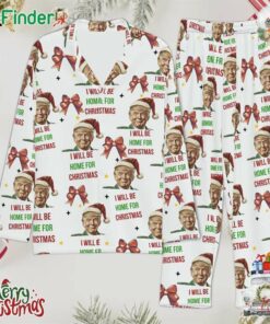 I'll Be Home For Christmas Coquette Bow Trump Christmas Pajamas