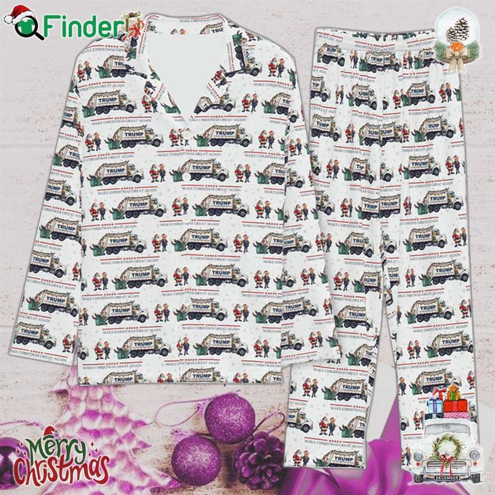 Trump Make Christmas Great Again Pajamas President Trump Garbage Truck Pajamas Trump Make Christmas Great Again Pajamas President Trump Garbage Truck Pajamas