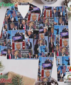 Trump Face Collage Pajamas Trump Christmas Pajamas