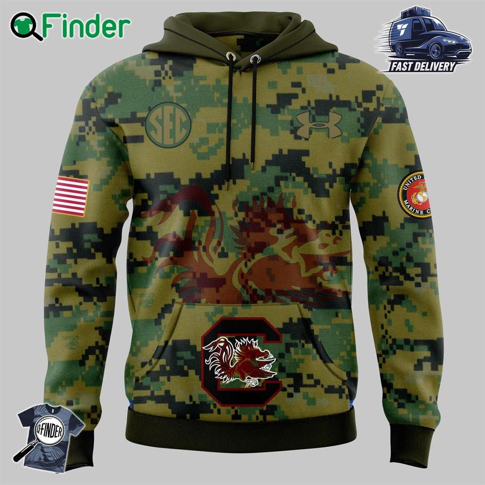 South Carolina Gamecocks Football United States Marine Corps Day 2024 Pullover Hoodie South Carolina Gamecocks Football United States Marine Corps Day 2024 Pullover Hoodie