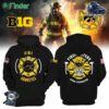 Mens Iowa Hawkeye Football X Firefighter Appreciation Night Premium Limited Pullover Hoodie