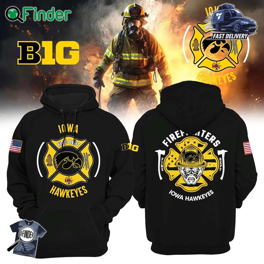 Mens Iowa Hawkeye Football X Firefighter Appreciation Night Premium Limited Pullover Hoodie Mens Iowa Hawkeye Football X Firefighter Appreciation Night Premium Limited Pullover Hoodie