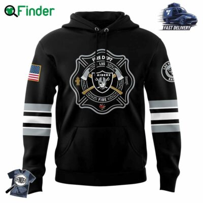 Las Vegas Raiders X 2024 Firefighter Appreciation Night Premium Limited Pullover Hoodie