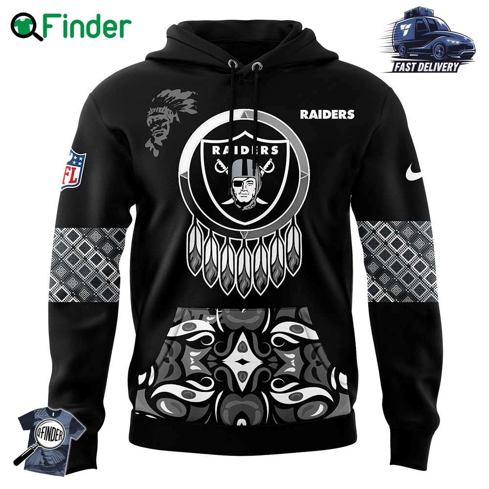 Mens Nike Las Vegas Raiders 2024 Native American Heritage Month Premium Limited Pullover Hoodie Mens Nike Las Vegas Raiders 2024 Native American Heritage Month Premium Limited Pullover Hoodie