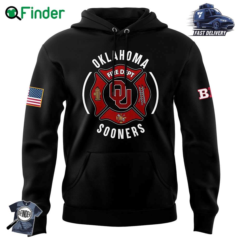 Mens Oklahoma Sooners Football X Firefighter Appreciation Night Premium Limited Pullover Hoodie Mens Oklahoma Sooners Football X Firefighter Appreciation Night Premium Limited Pullover Hoodie