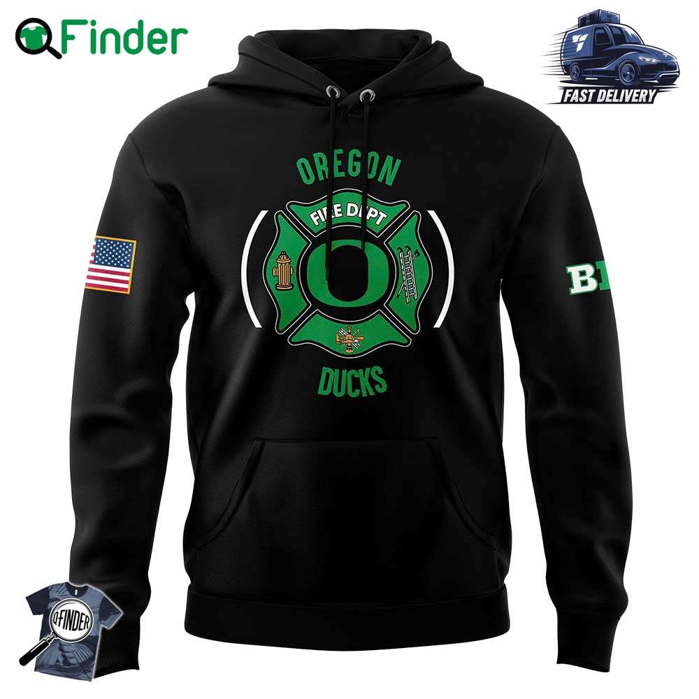 Mens Oregon Football X 2024 Firefighter Appreciation Night Premium Limited Pullover Hoodie Mens Oregon Football X 2024 Firefighter Appreciation Night Premium Limited Pullover Hoodie