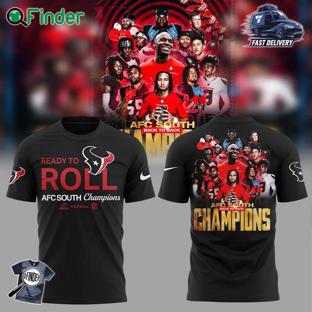 Houston Texans Back to back Division Champs Black T shirt Hoodie Houston Texans Back-to-back Division Champs Black T-shirt Hoodie
