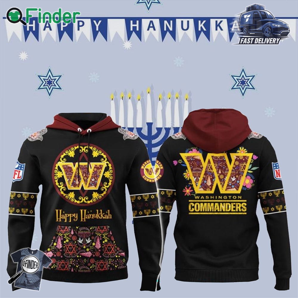Washington Commanders Happy Hanukkah Holiday New Hoodie Washington Commanders Happy Hanukkah Holiday New Hoodie