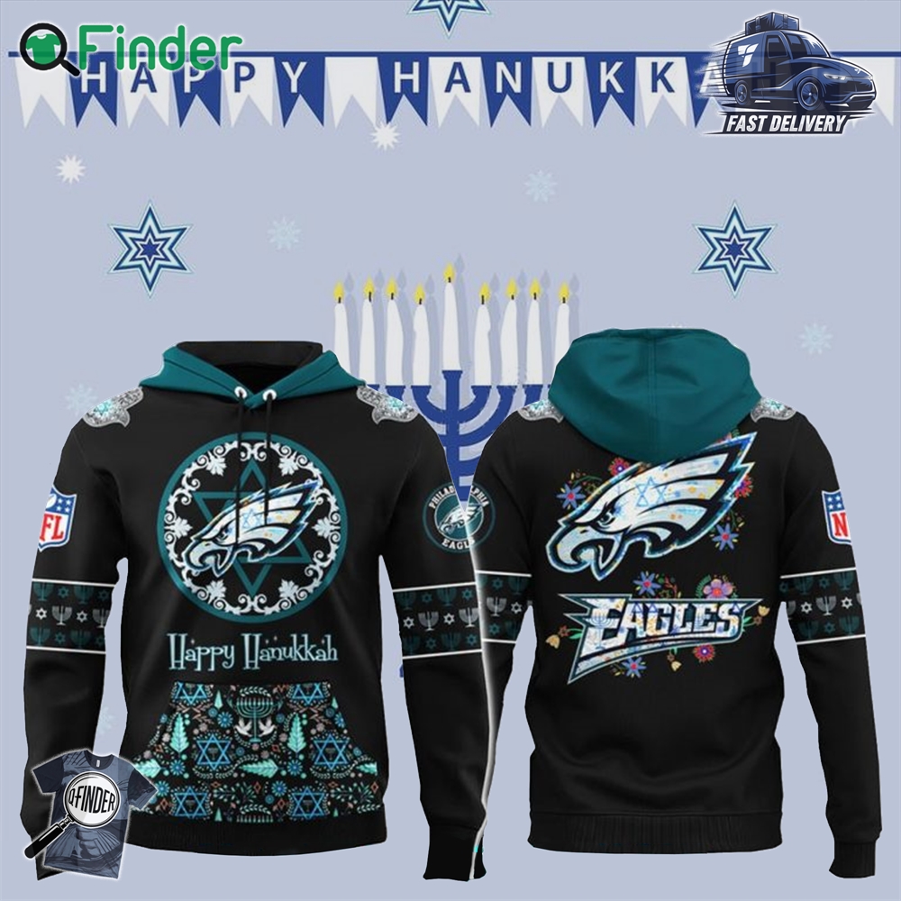 Philadelphia Eagles Happy Hanukkah Holiday New Hoodie Philadelphia Eagles Happy Hanukkah Holiday New Hoodie