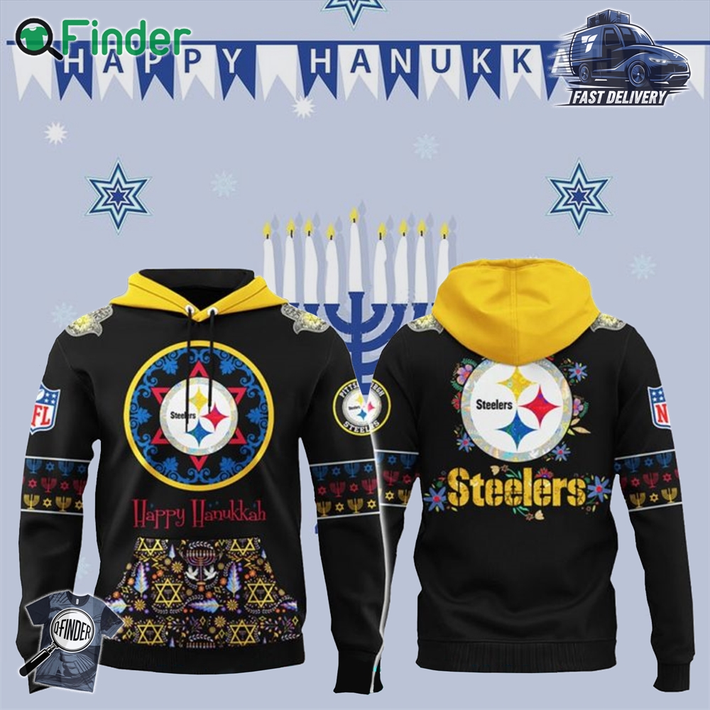 Pittsburgh Steelers Happy Hanukkah Holiday New Hoodie Pittsburgh Steelers Happy Hanukkah Holiday New Hoodie