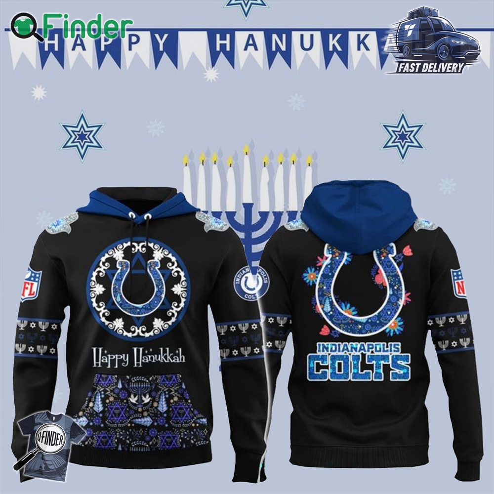 Indianapolis Colts Happy Hanukkah Holiday New Hoodie Indianapolis Colts Happy Hanukkah Holiday New Hoodie