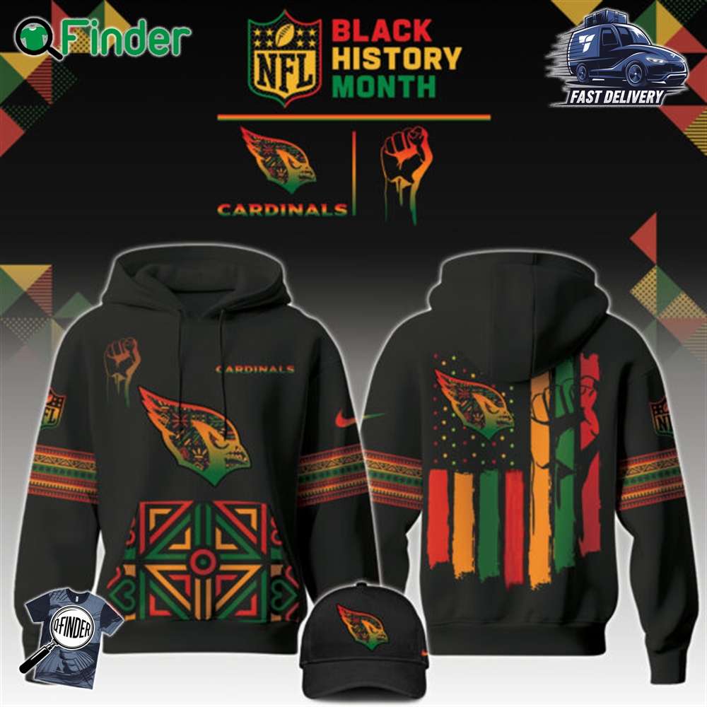 Arizona Cardinals Nfl Black History Month Limited Edition Hoodie 2024 Arizona Cardinals Nfl Black History Month Limited Edition Hoodie 2024