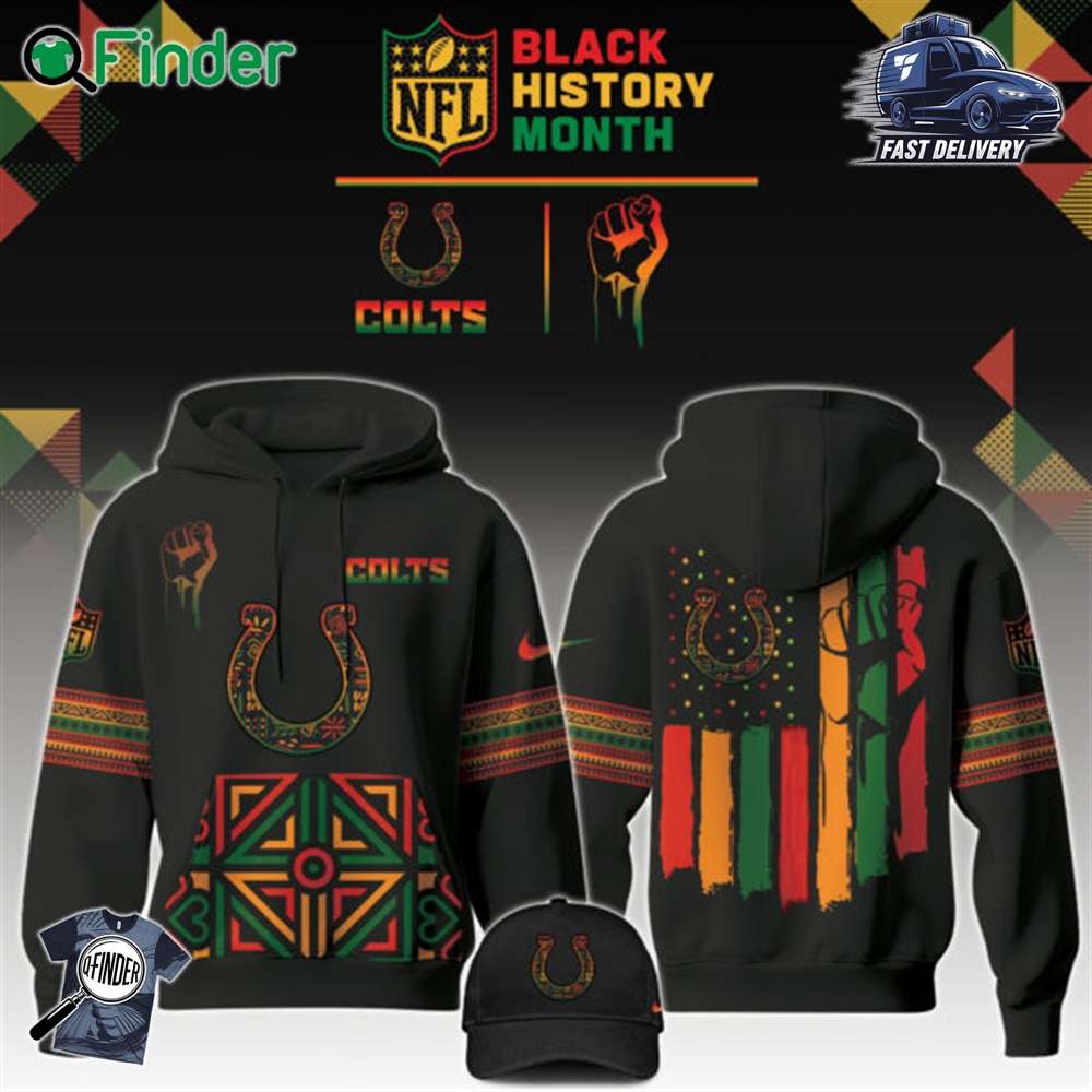 Indianapolis Colts Nfl Black History Month Limited Edition Hoodie 2024 Indianapolis Colts Nfl Black History Month Limited Edition Hoodie 2024