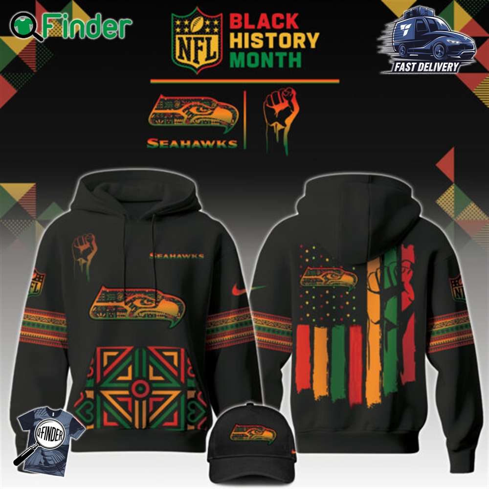 Seattle Seahawks Nfl Black History Month Limited Edition Hoodie 2024 Seattle Seahawks Nfl Black History Month Limited Edition Hoodie 2024