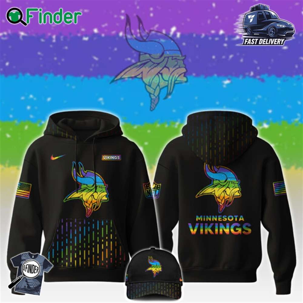 Minnesota Vikings Nfl X Happy Pride Month Limited Edition Hoodie 2024 Minnesota Vikings Nfl X Happy Pride Month Limited Edition Hoodie 2024