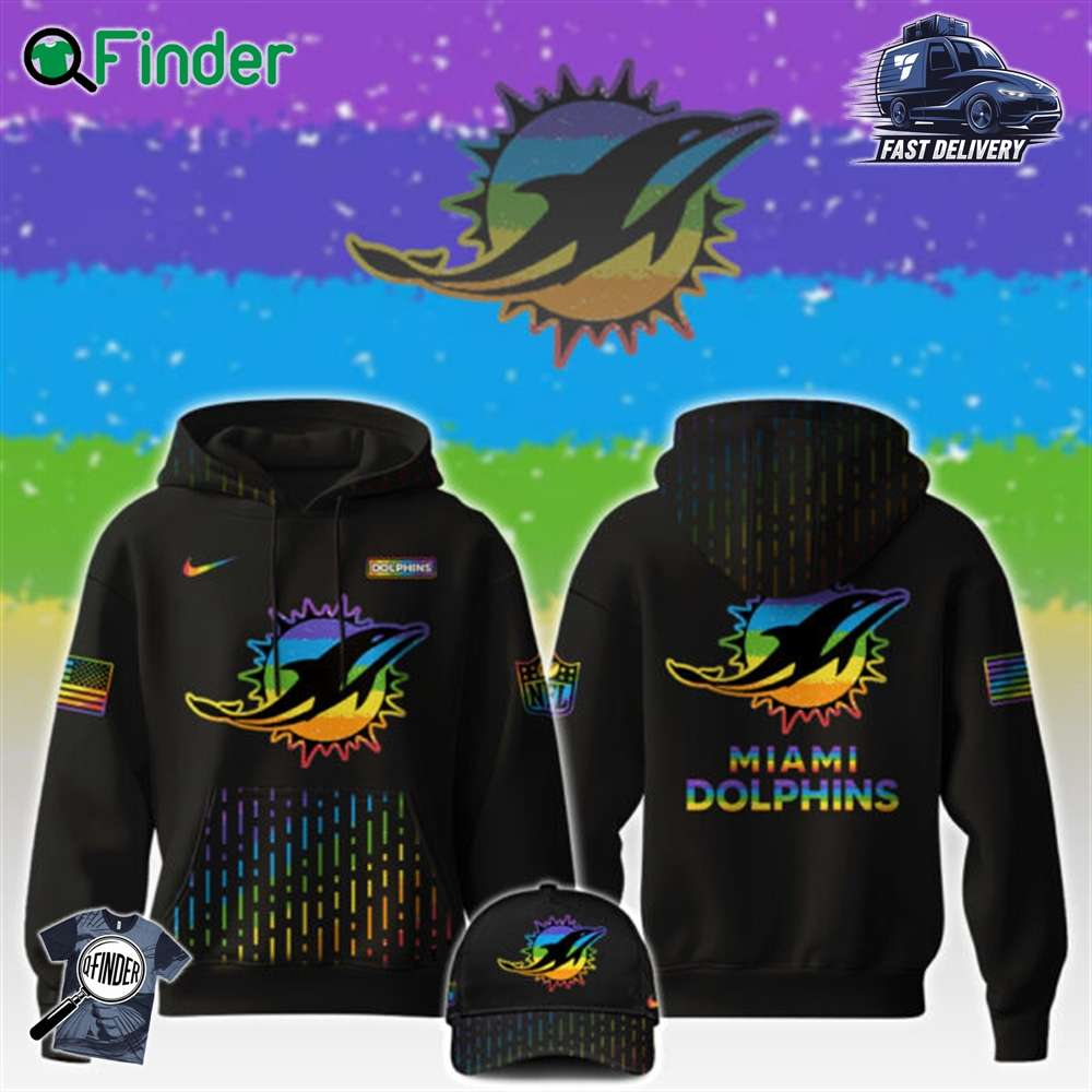 Miami Dolphins Nfl X Happy Pride Month Limited Edition Hoodie 2024 Miami Dolphins Nfl X Happy Pride Month Limited Edition Hoodie 2024