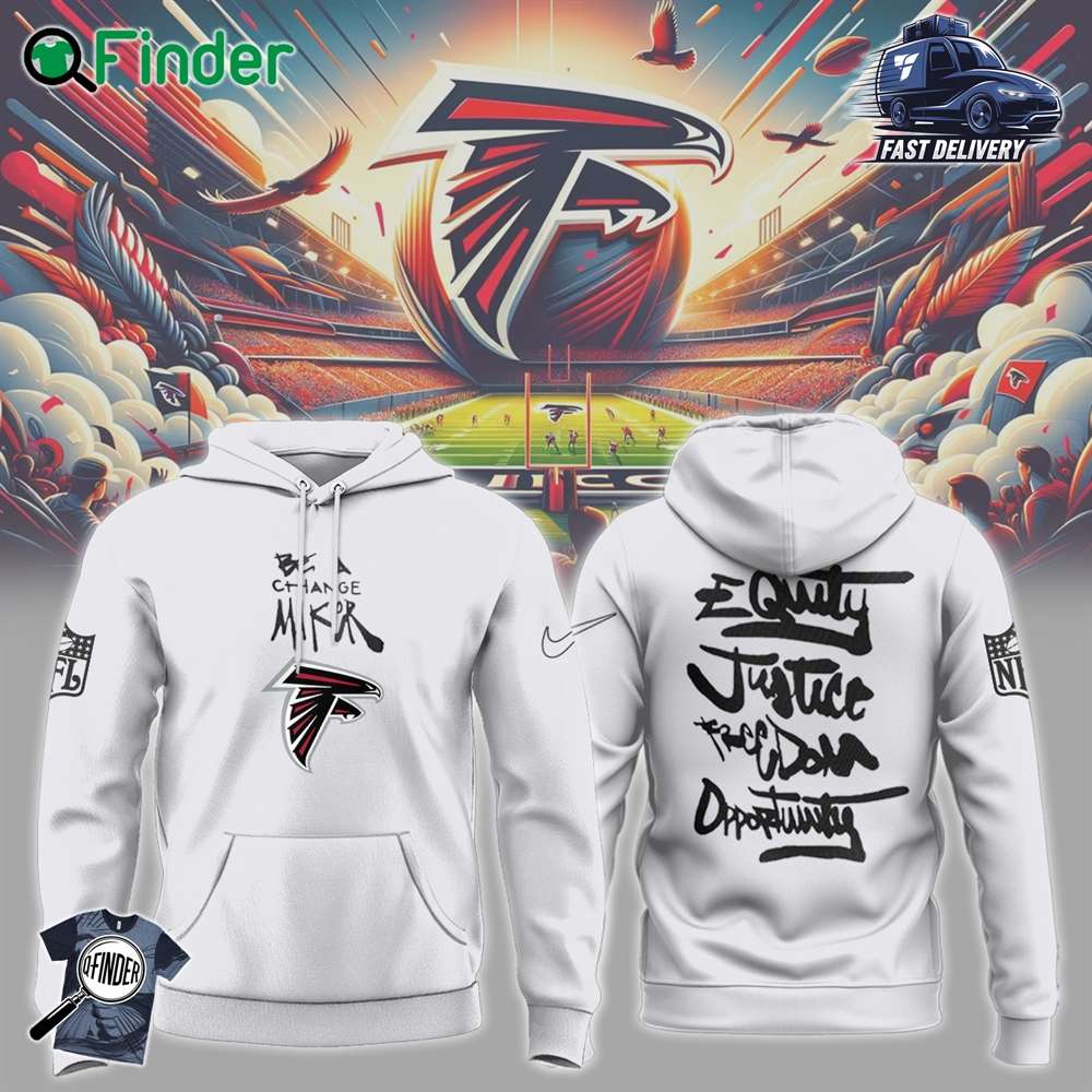 Atlanta Falcons Justice Opportunity Equity Freedom Hoodie Atlanta Falcons Justice Opportunity Equity Freedom Hoodie