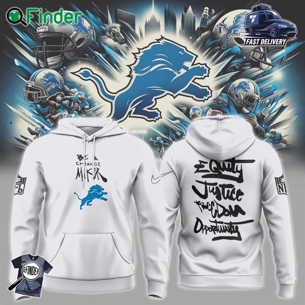Detroit Lions Justice Opportunity Equity Freedom Hoodie Detroit Lions Justice Opportunity Equity Freedom Hoodie