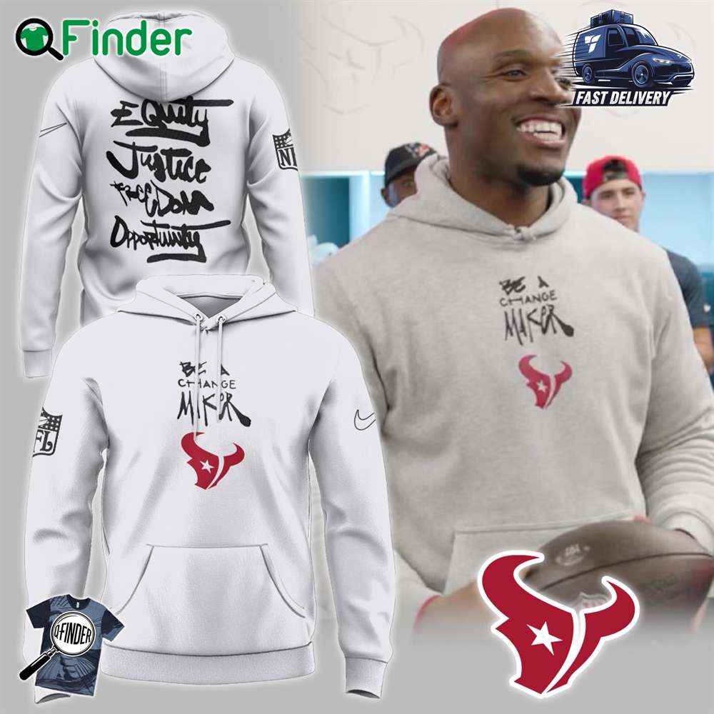 Houston Texans Justice Opportunity Equity Freedom Hoodie Houston Texans Justice Opportunity Equity Freedom Hoodie
