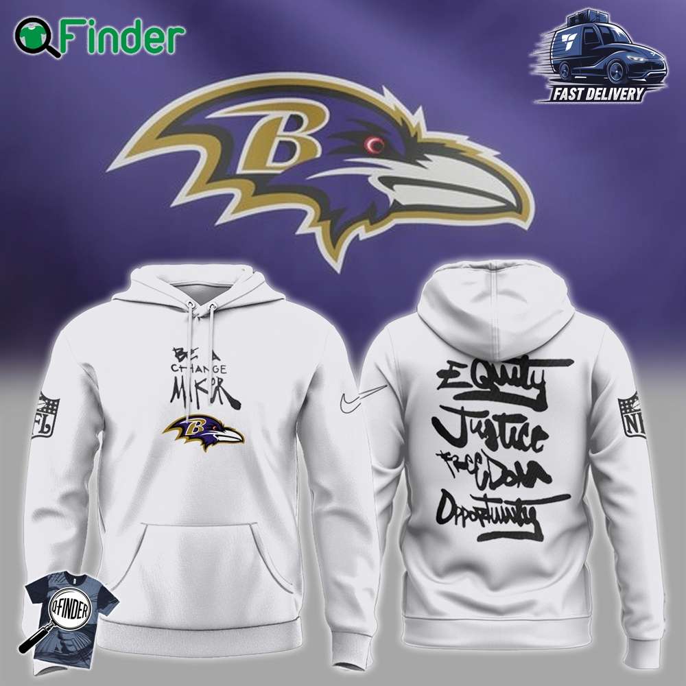 Baltimore Ravens Justice Opportunity Equity Freedom Hoodie Baltimore Ravens Justice Opportunity Equity Freedom Hoodie