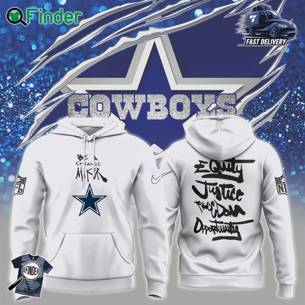 Dallas Cowboys Justice Opportunity Equity Freedom Hoodie Dallas Cowboys Justice Opportunity Equity Freedom Hoodie