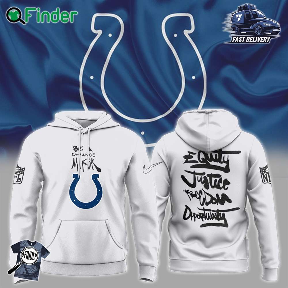 Indianapolis Colts Justice Opportunity Equity Freedom Hoodie Indianapolis Colts Justice Opportunity Equity Freedom Hoodie
