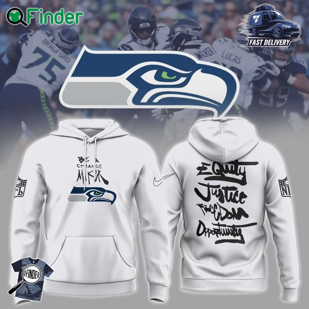 Seattle Seahawks Justice Opportunity Equity Freedom Hoodie Seattle Seahawks Justice Opportunity Equity Freedom Hoodie