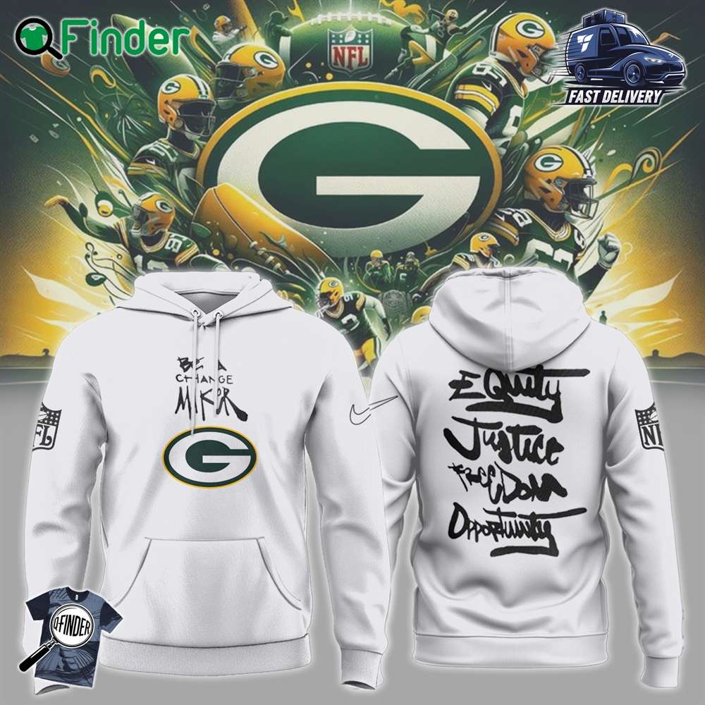 Green Bay Packers Justice Opportunity Equity Freedom Hoodie Green Bay Packers Justice Opportunity Equity Freedom Hoodie