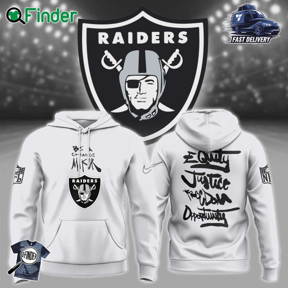 Las Vegas Raiders Justice Opportunity Equity Freedom Hoodie Las Vegas Raiders Justice Opportunity Equity Freedom Hoodie