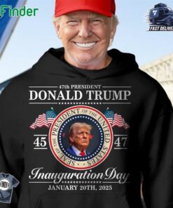 Donald Trump 47th President Dark Shirt Inauguration Day 2025 Edition