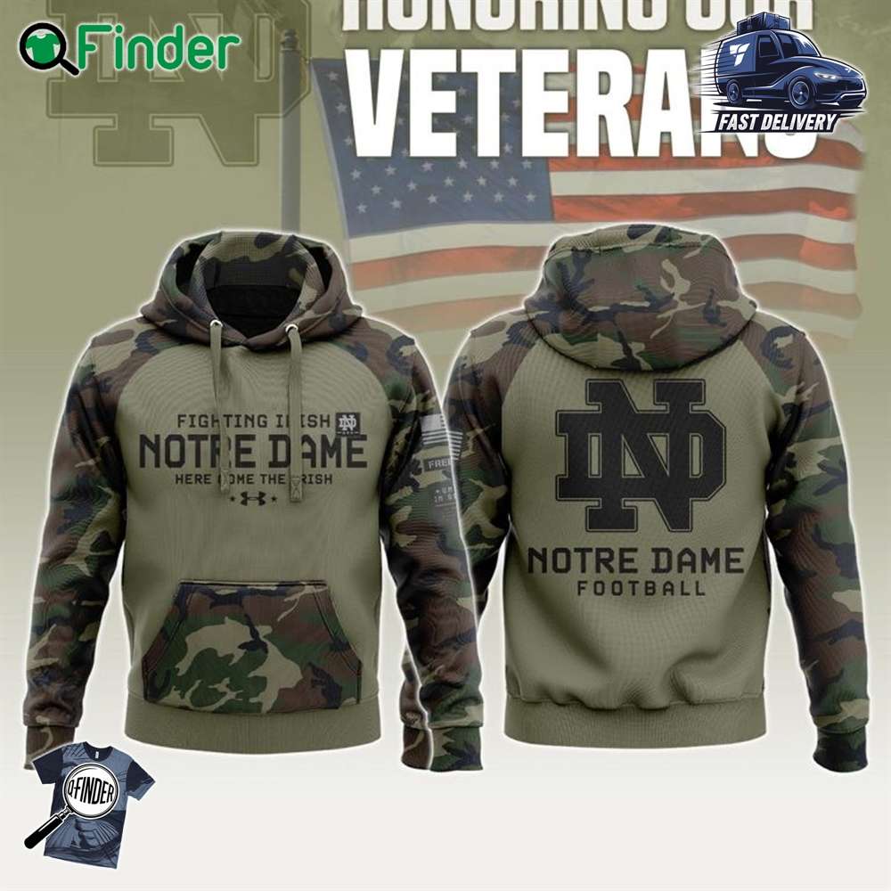 Notre Dame Fighting Irish 2024 Military Appreciation Day Hoodie Long Pants Notre Dame Fighting Irish 2024 Military Appreciation Day Hoodie Long Pants